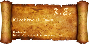 Kirchknopf Emma névjegykártya