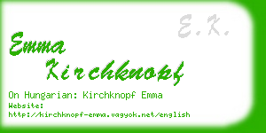 emma kirchknopf business card